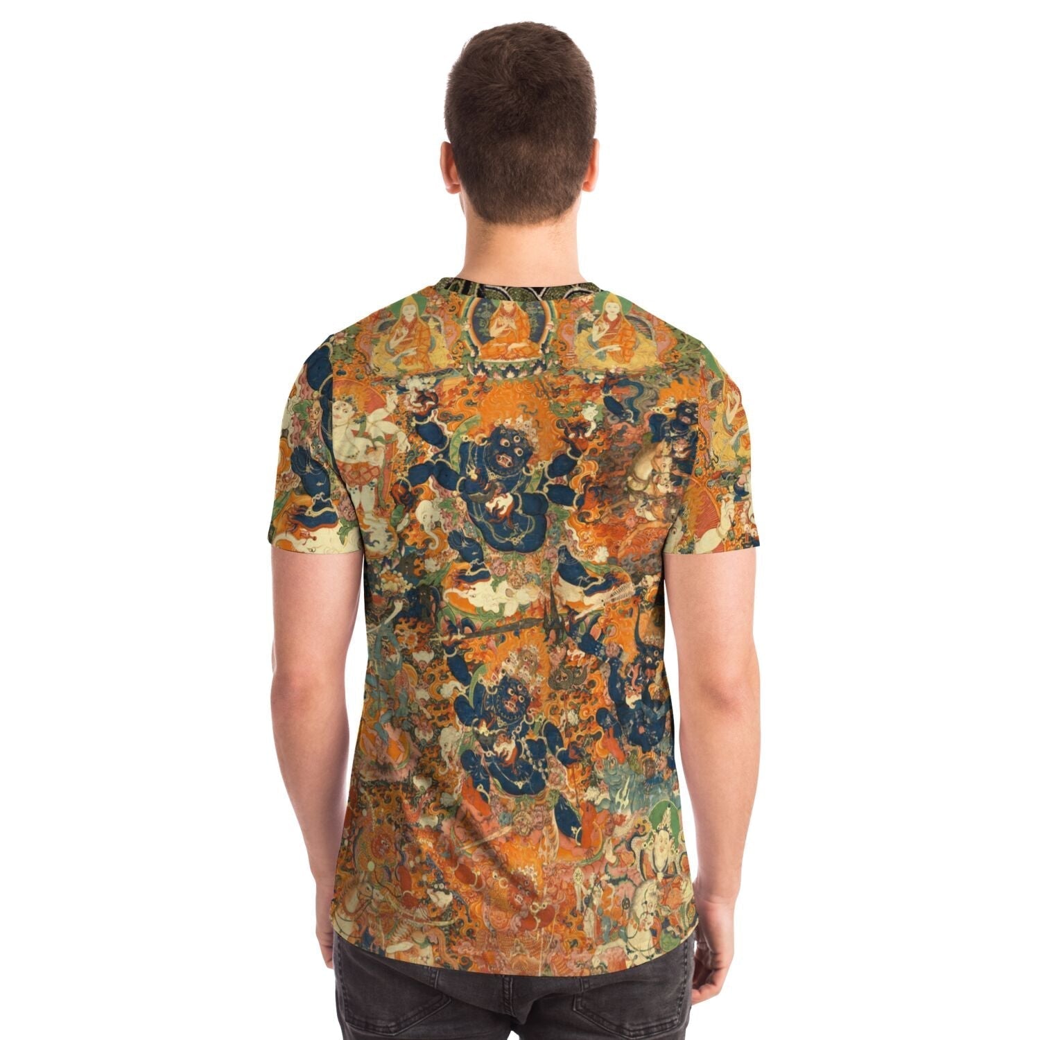 Protection and Empowerment: Four-Arm Mahakala & Six-Arm Mahakala Sacred Tibetan Buddhism Vintage Graphic Art T-Shirt