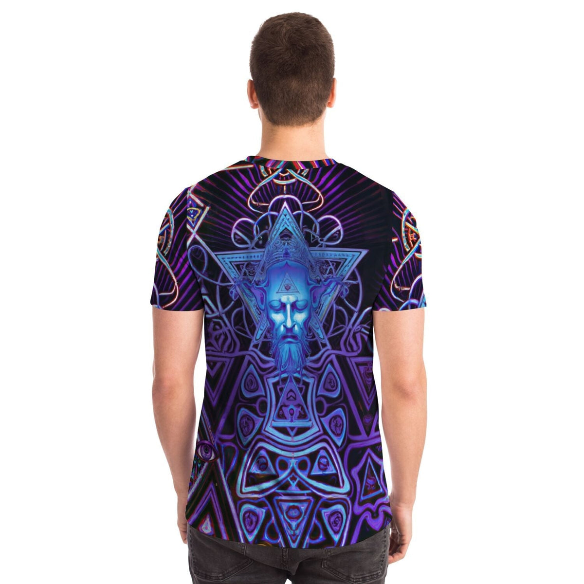 Psychedelic Demon, Asmodeus | Persian Mythology Folklore, Kabbalah, Pentagram, Lust, Occult Magick, Witchcraft Digital Art T-Shirt