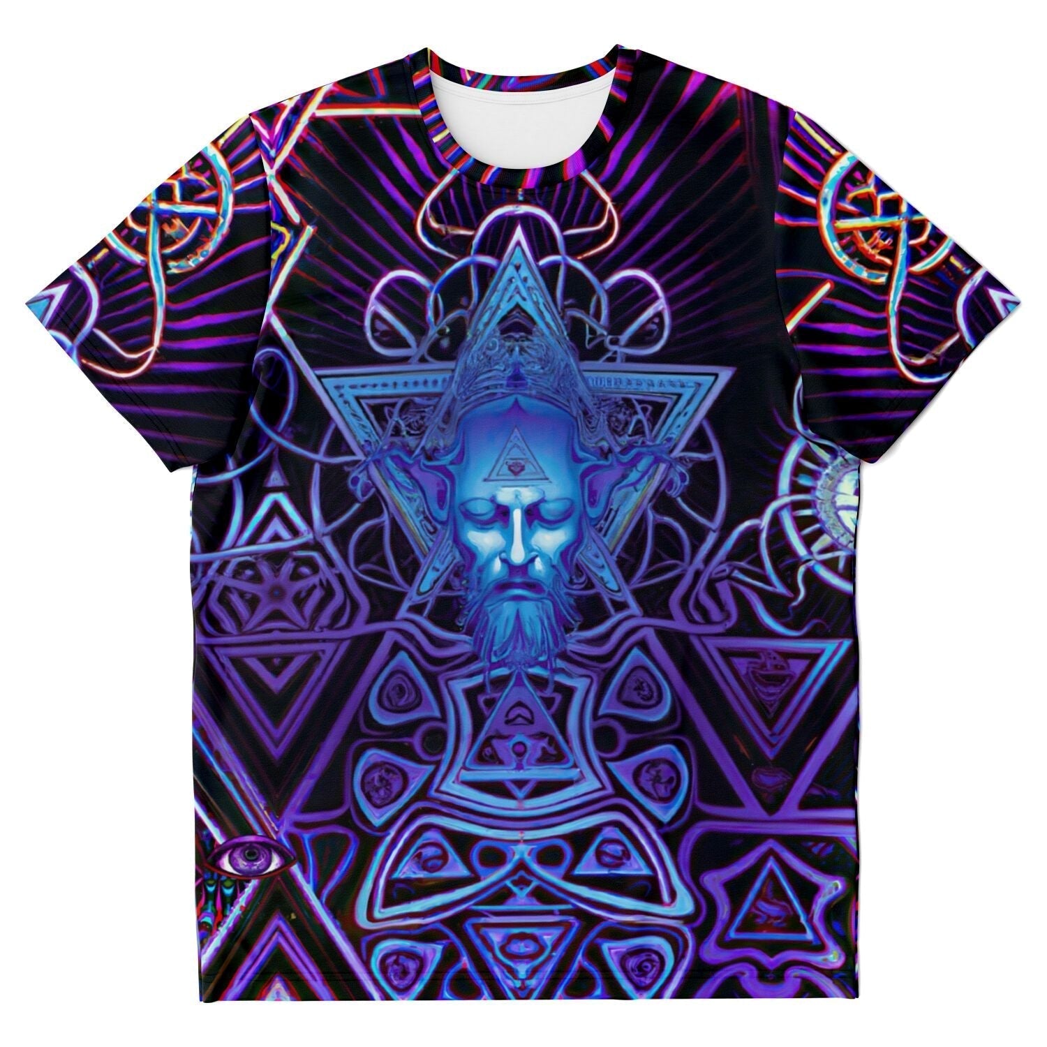 T-shirt XS Psychedelic Demon, Asmodeus | Persian Mythology Folklore, Kabbalah, Pentagram, Lust, Occult Magick, Witchcraft Digital Art T-Shirt