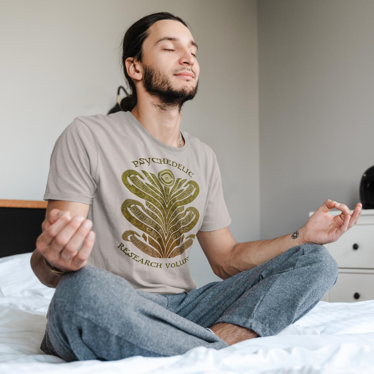 Psychedelic Research Volunteer, Magic Mushrooms, Psychedelic Therapy Mental Health Graphic Art T-Shirt