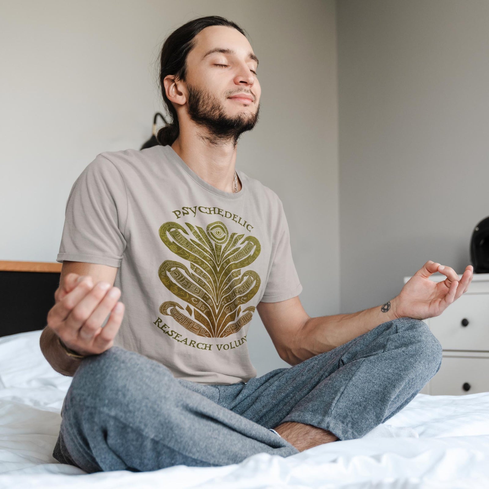 Psychedelic Research Volunteer, Magic Mushrooms, Psychedelic Therapy Mental Health Graphic Art T-Shirt