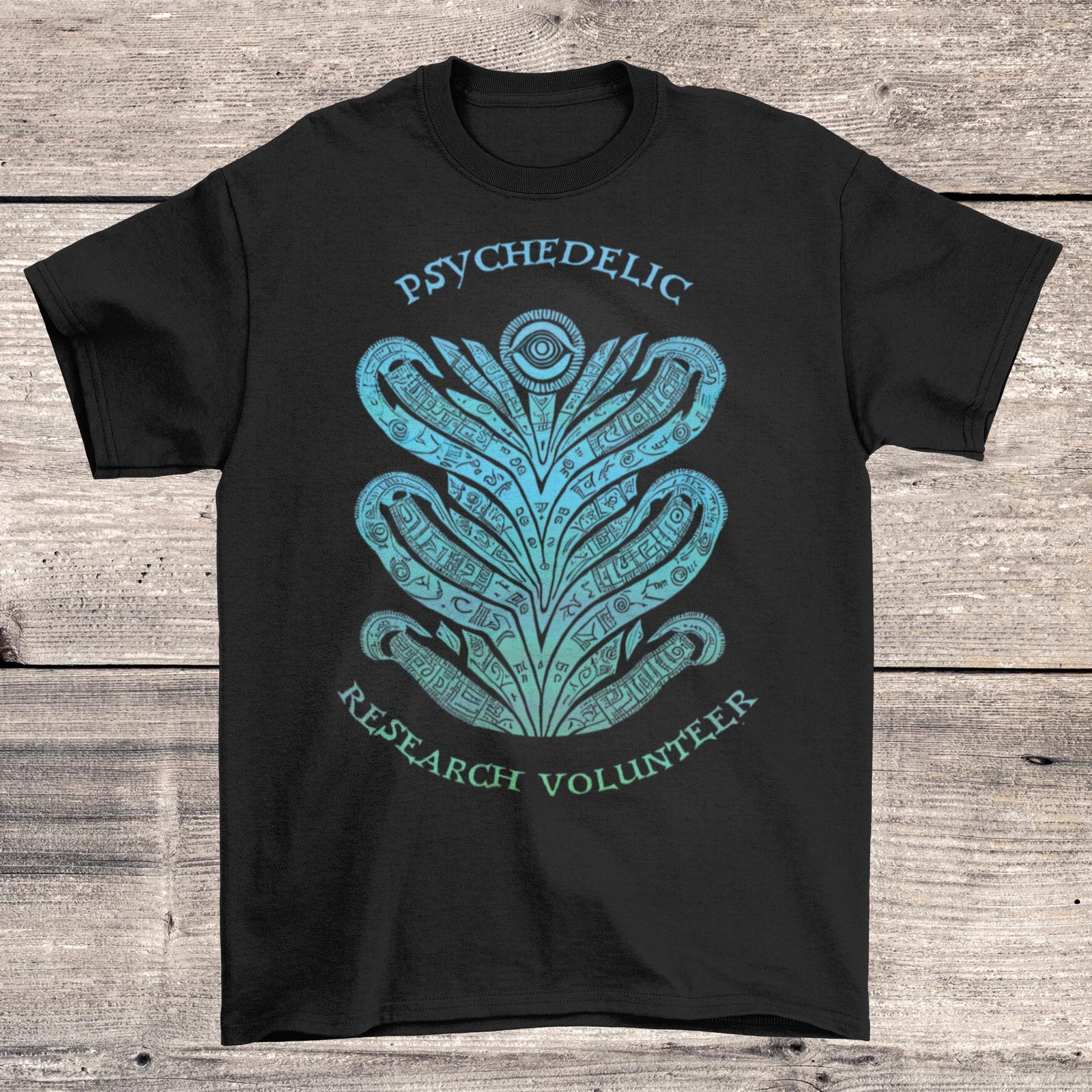 T-Shirts Psychedelic Research Volunteer, Magic Mushrooms, Psychedelic Therapy Mental Health Graphic Art T-Shirt