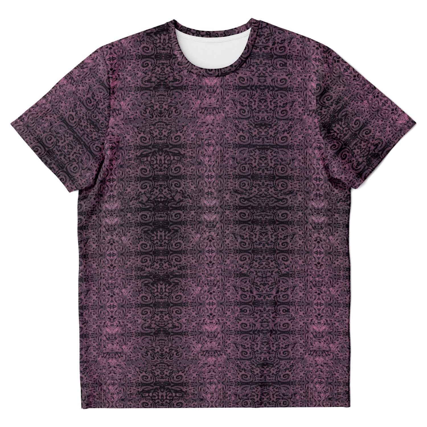 Purple & Black, Trippy, Rave, EDM, Festival, Psychedelic Psy AOP Graphic Art Tee T-Shirt