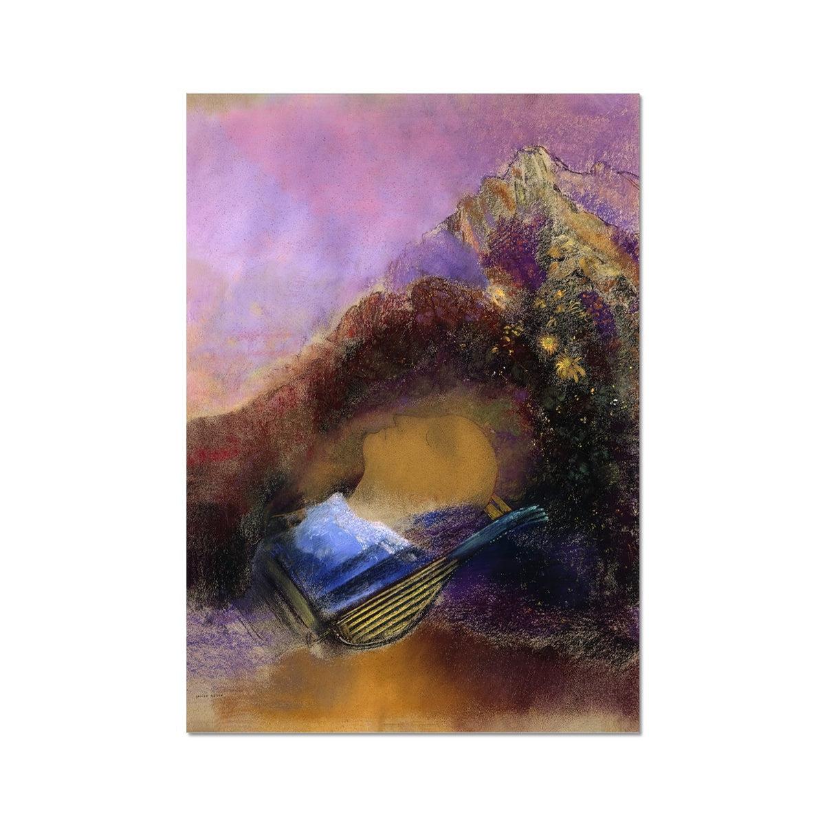 Purple Orpheus Painting | Odilon Redon Greek Mythology Tragedy | The Power of Music Symbolist Surreal Dreamlike Fine Art Print