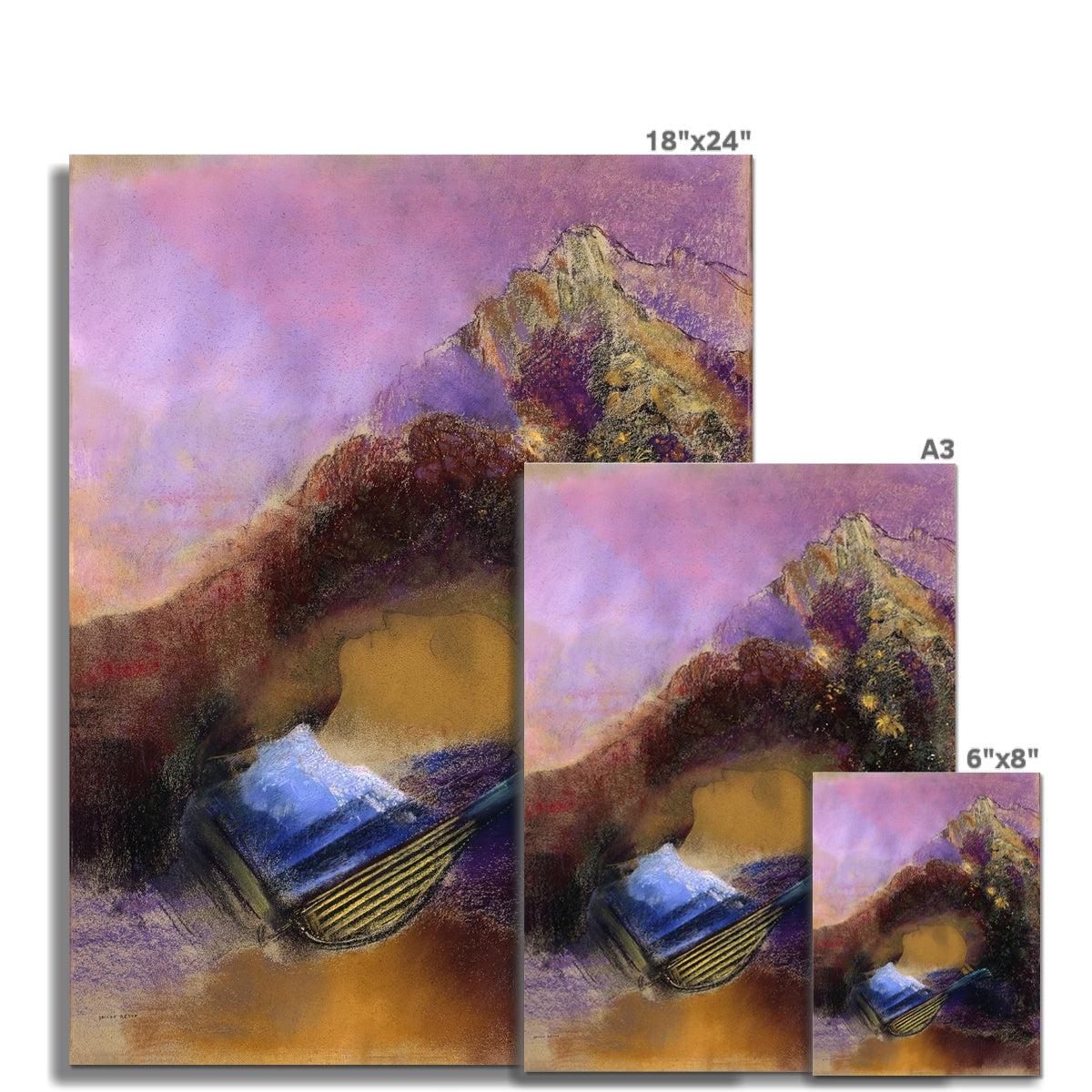 Purple Orpheus Painting | Odilon Redon Greek Mythology Tragedy | The Power of Music Symbolist Surreal Dreamlike Fine Art Print