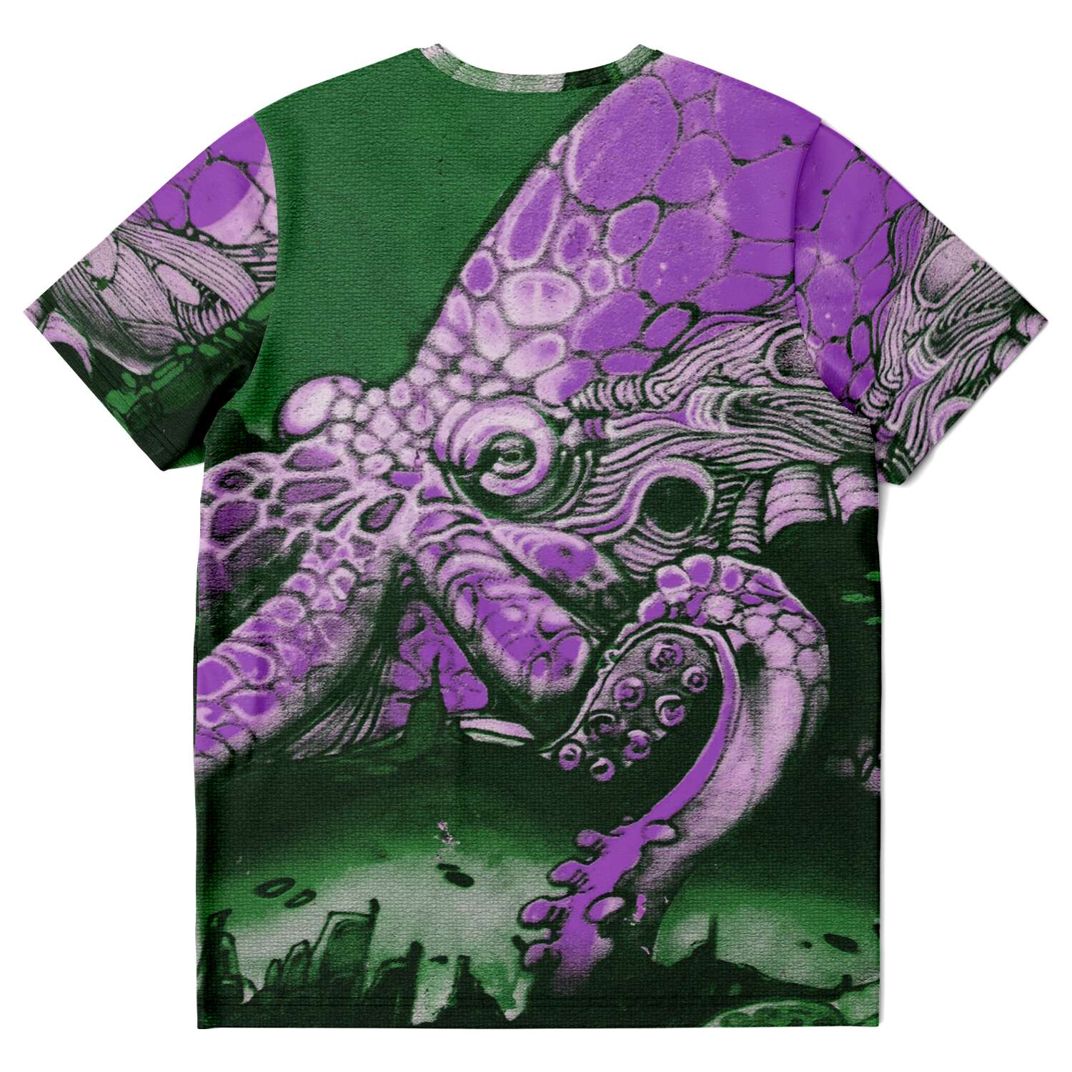 AOP T-Shirt Purple Urban Octopus | Extraterrestrial Octopus Dystopian Trippy T-Shirt