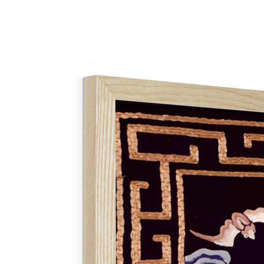 Qing Dynasty Silk Embroidery Design | Framed Print