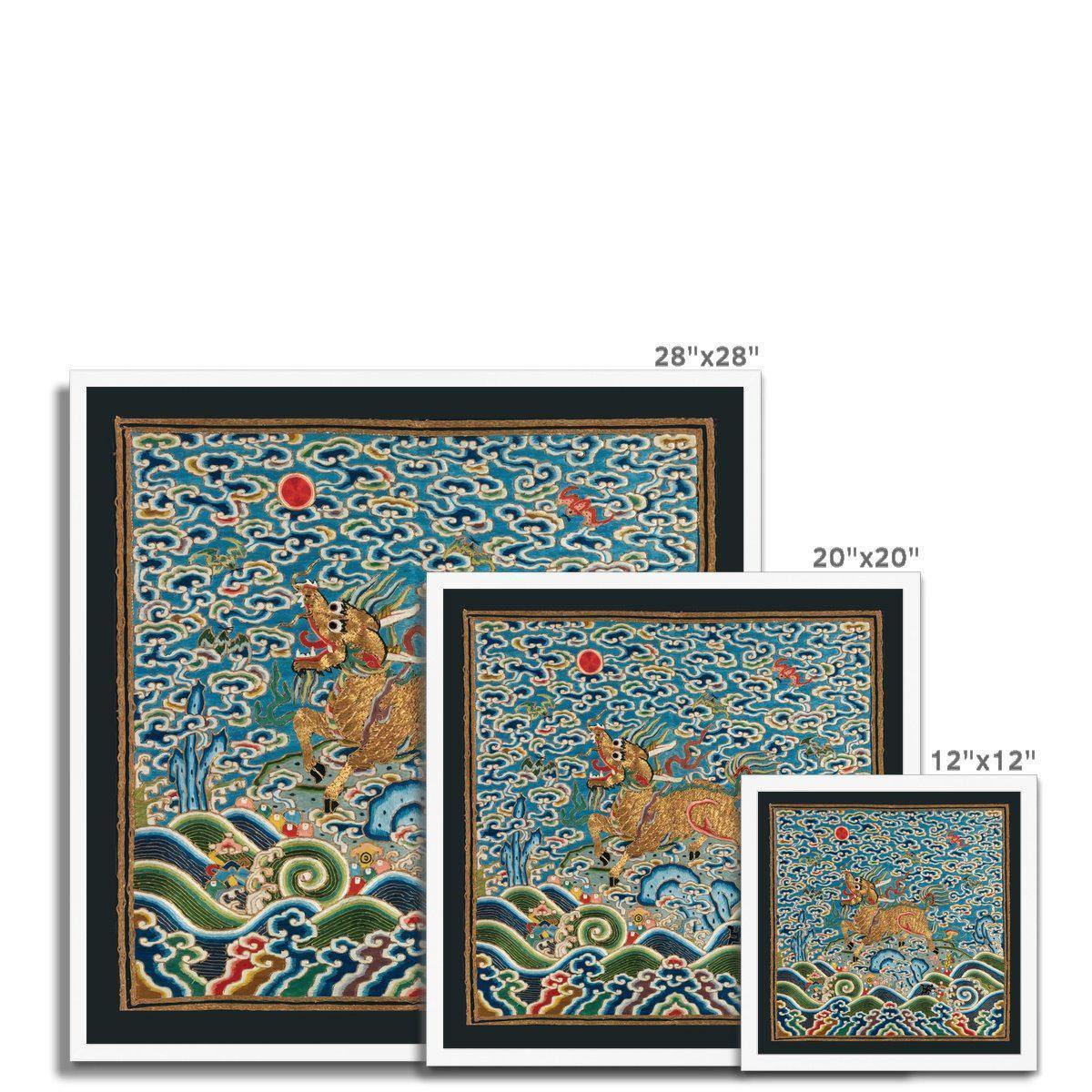 Qing Dynasty Silk Embroidery Design | Framed Print