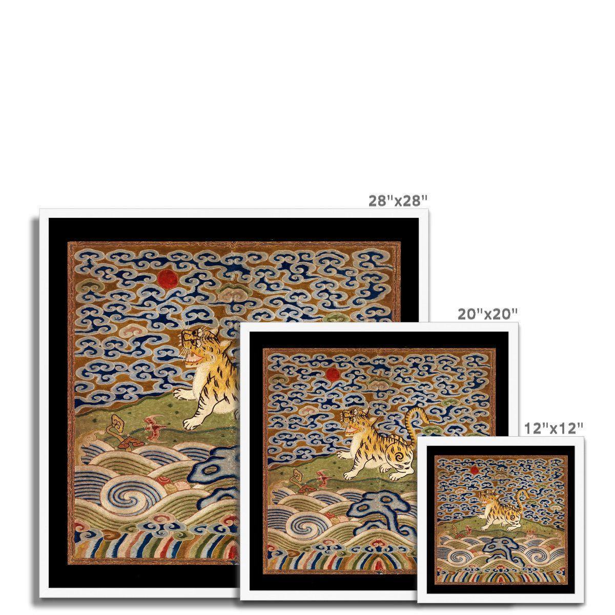 Qing Dynasty Silk Embroidery Design | Framed Print