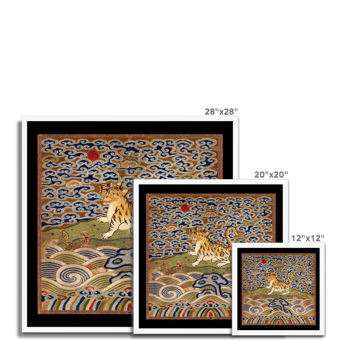 Framed Print Qing Dynasty Silk Embroidery Design | Framed Print