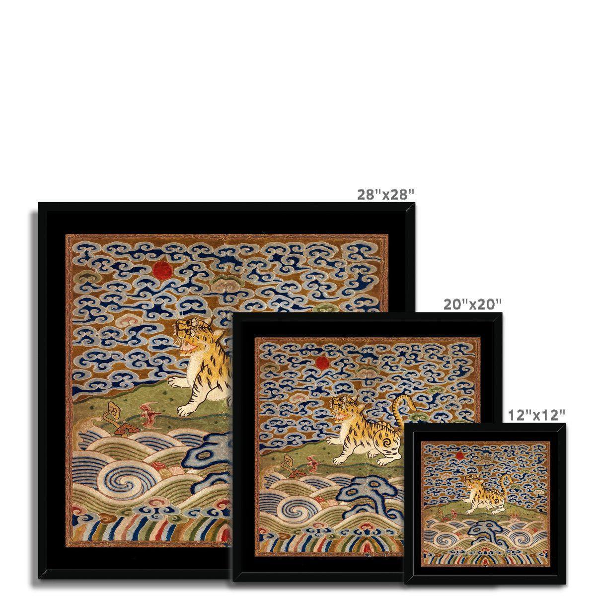 Framed Print Qing Dynasty Silk Embroidery Design | Framed Print