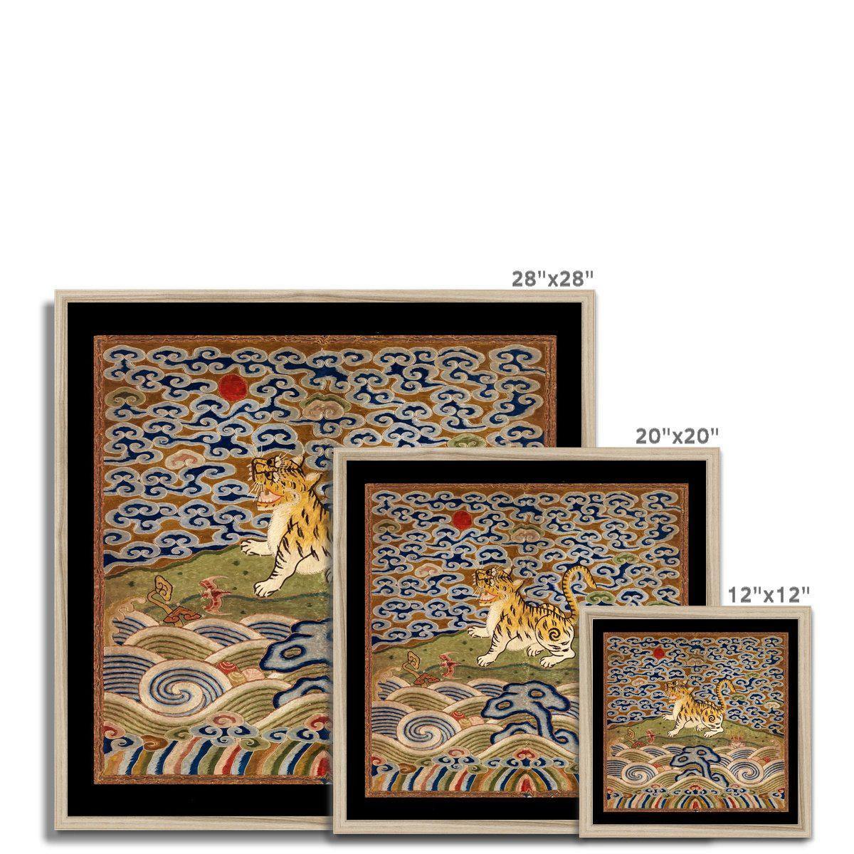 Qing Dynasty Silk Embroidery Design | Framed Print