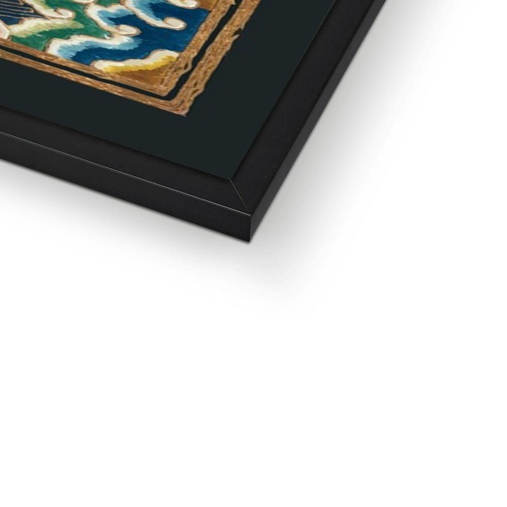 Qing Dynasty Silk Embroidery Design | Framed Print