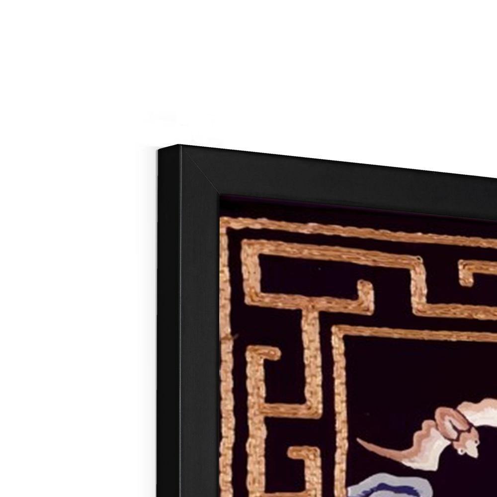 Qing Dynasty Silk Embroidery Design | Framed Print