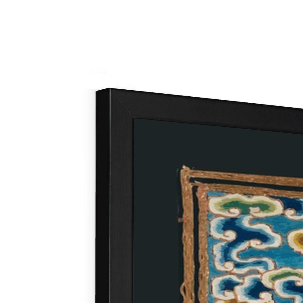 Qing Dynasty Silk Embroidery Design | Framed Print
