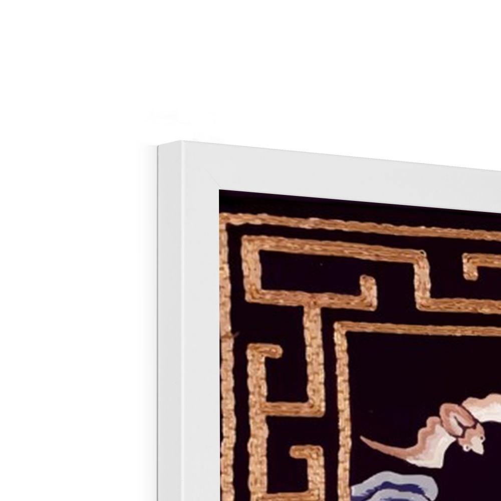 Qing Dynasty Silk Embroidery Design | Framed Print