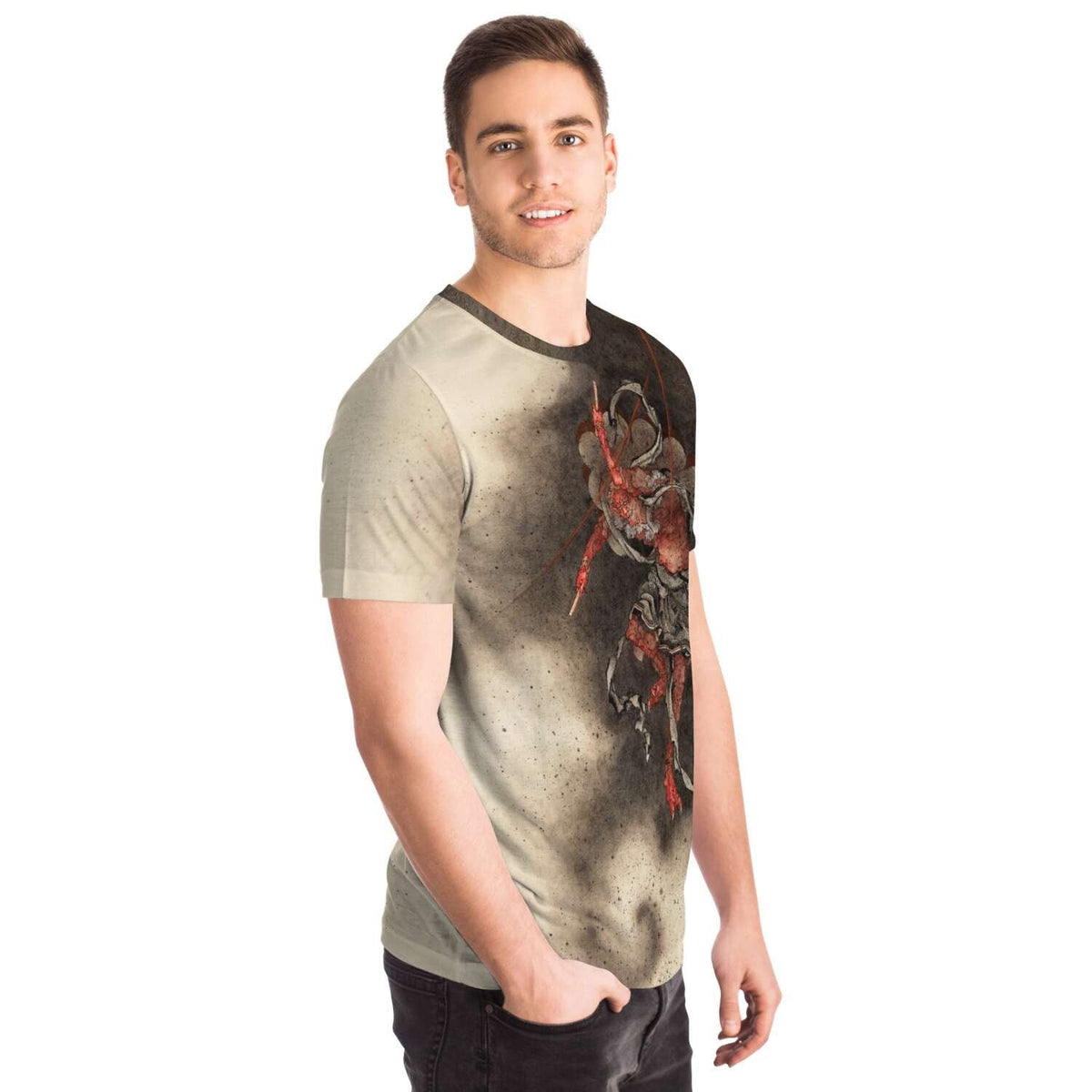 Raijin (Raiden) Thunder, Lightning, and Storm God | Shinto Deity | Hokusai Japanese Mythology Graphic T-Shirt Tee