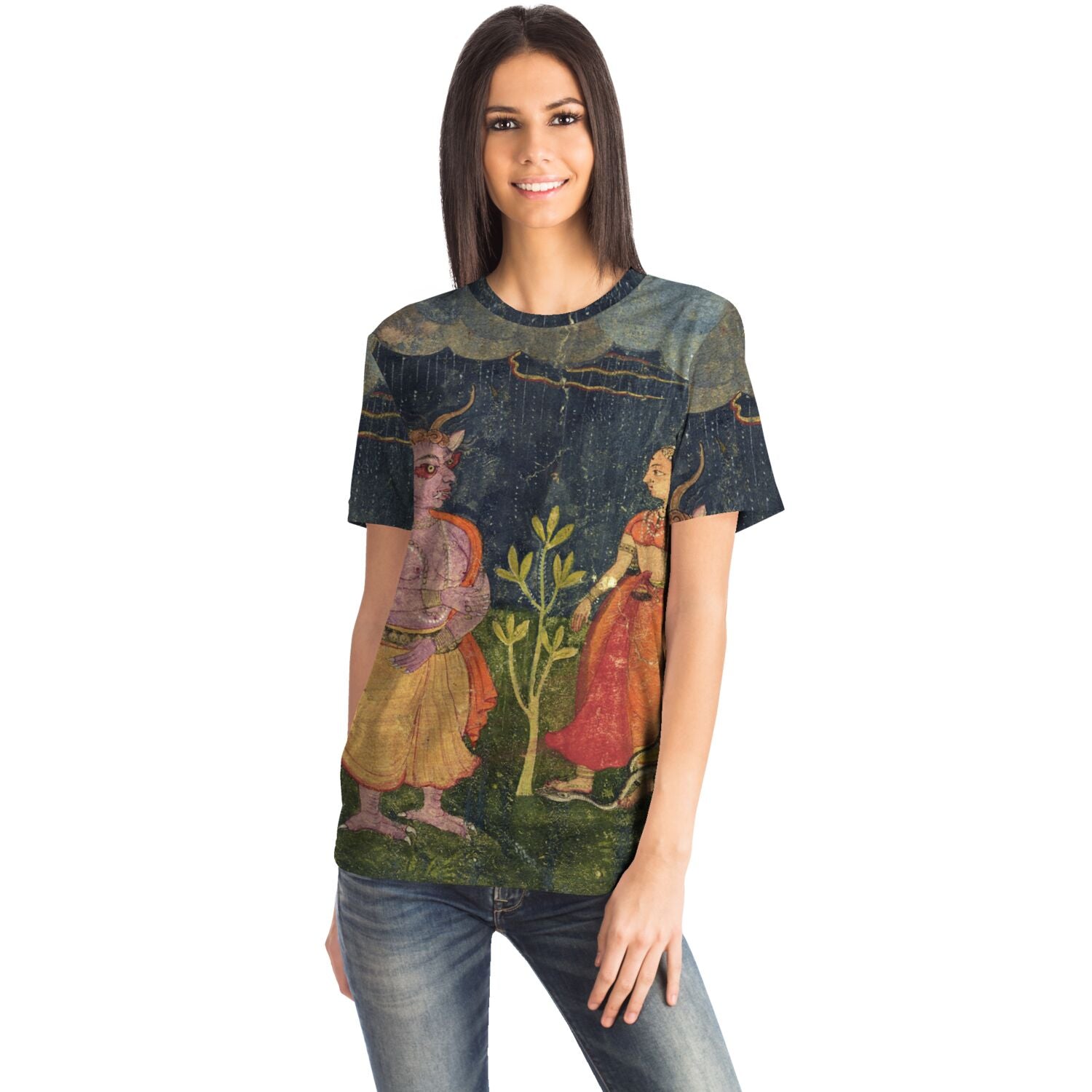 Rakshasas: Shape-Shifting Demons, Supernatural Deities of Indian Mythology | Vintage Hindu Folklore Graphic Art T-Shirt