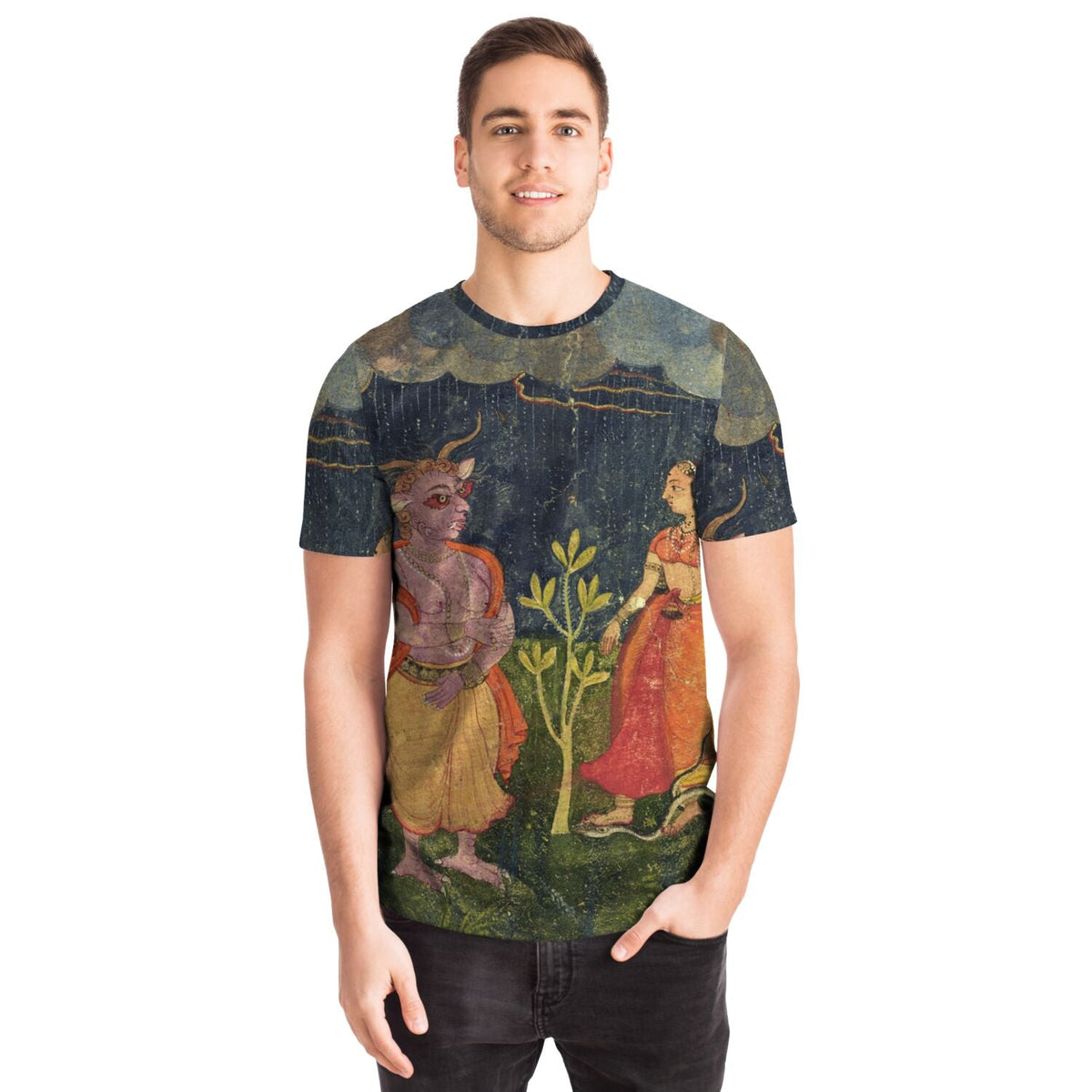 Rakshasas: Shape-Shifting Demons, Supernatural Deities of Indian Mythology | Vintage Hindu Folklore Graphic Art T-Shirt