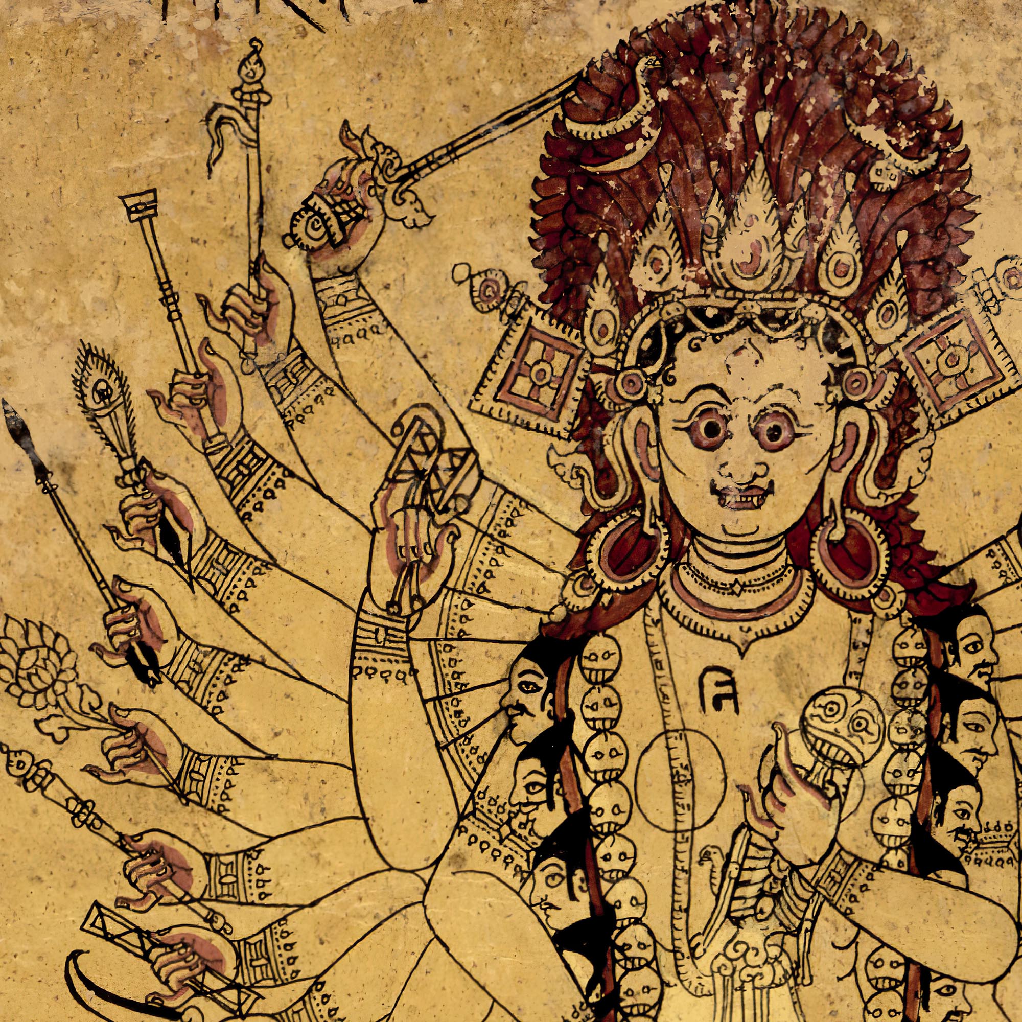 giclee 8"x10" Rare Tantric Form of the Hindu Goddess Kali 18th Century Vedic Fine Art Print