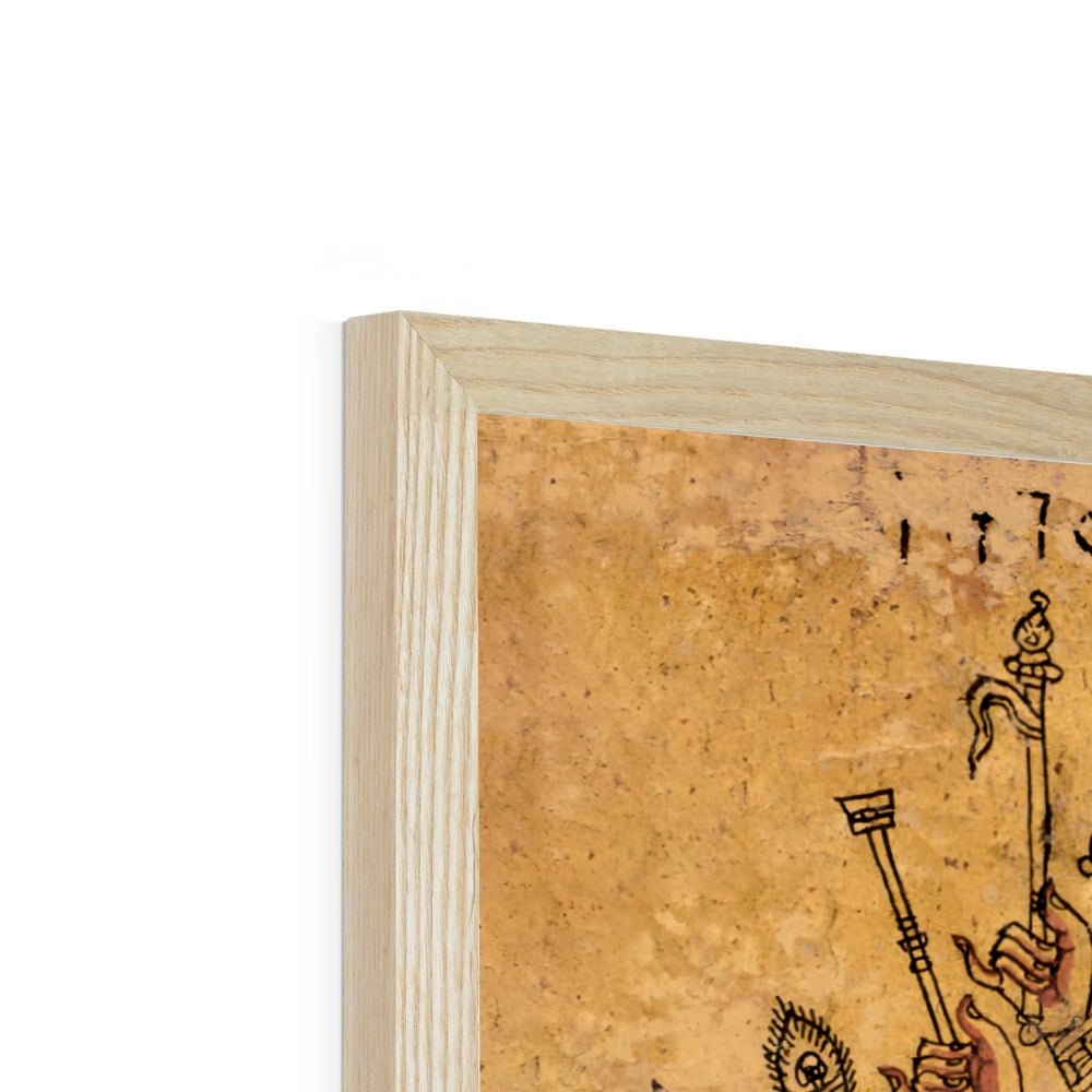 Rare Tantric Form of the Hindu Goddess Kali Vedic Antique Shiva Vishnu Rama Krishna Framed Art Print