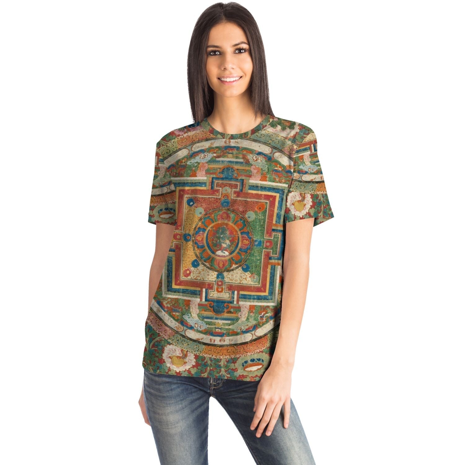 Rare Tibetan Vajra Nairatmya Mandala | Buddhist Sacred Enlightened Mind Meditation Apparel | Graphic Art T-Shirt