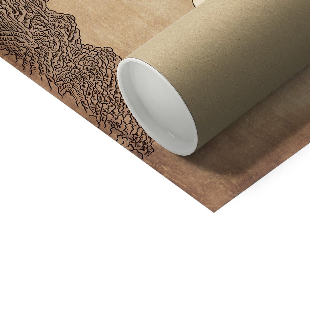 Rare Vintage Baekdu-daegan Tigers | Classic Korean Mythology Folklore | Nursery, Kid's Room Fun Jungle Decor | Cute Kawaii Fine Art Print