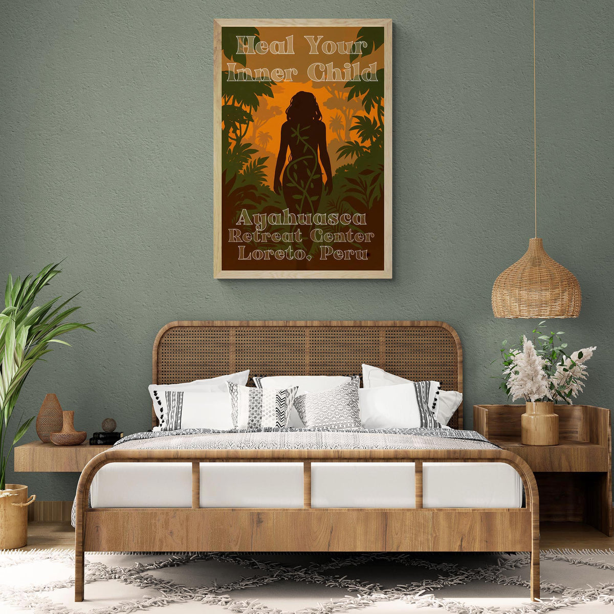 Heal Your Inner Child | Ayahuasca Inner Journey Ritual | Vintage Peru Travel Poster Fine Art Print