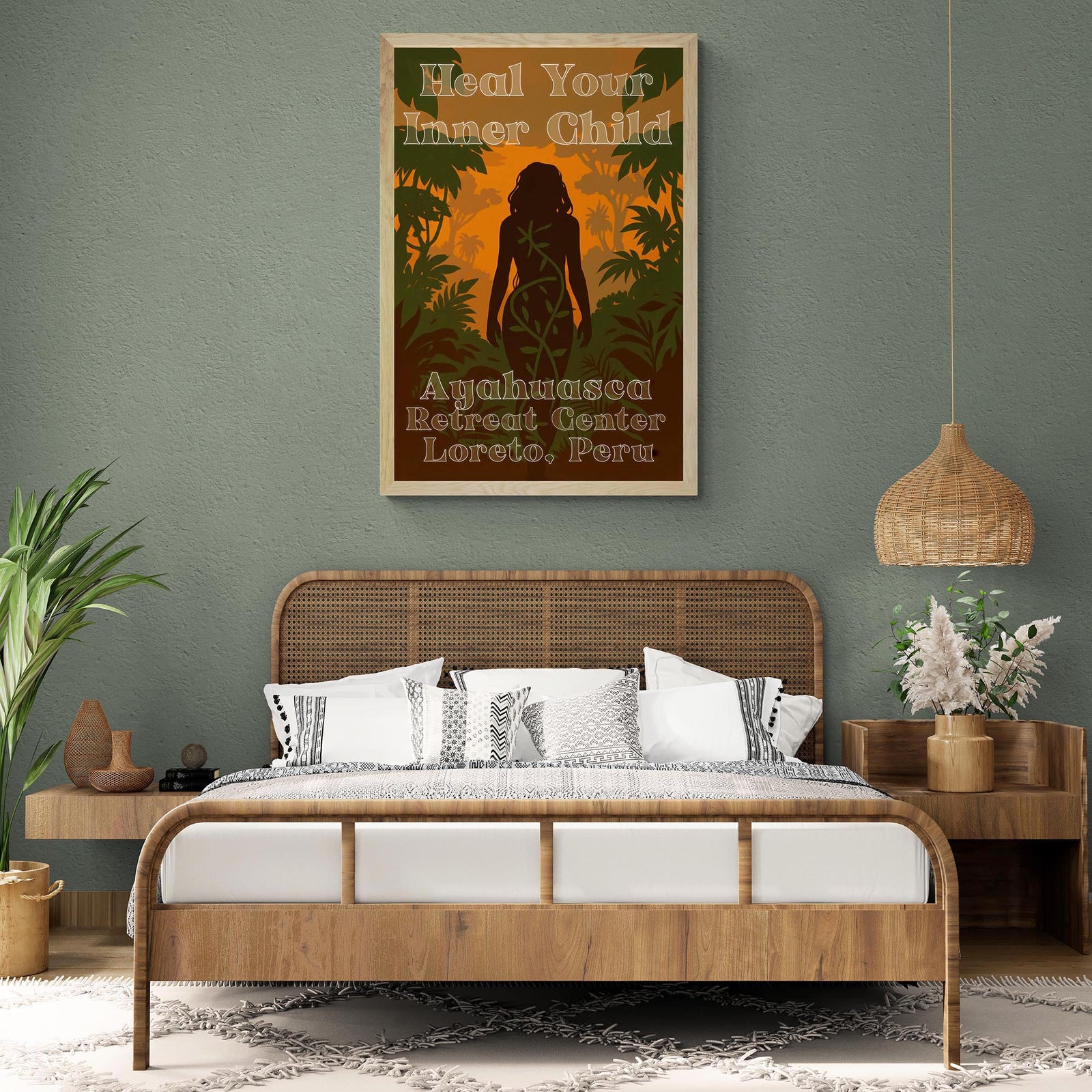 Heal Your Inner Child | Ayahuasca Inner Journey Ritual | Vintage Peru Travel Poster Fine Art Print