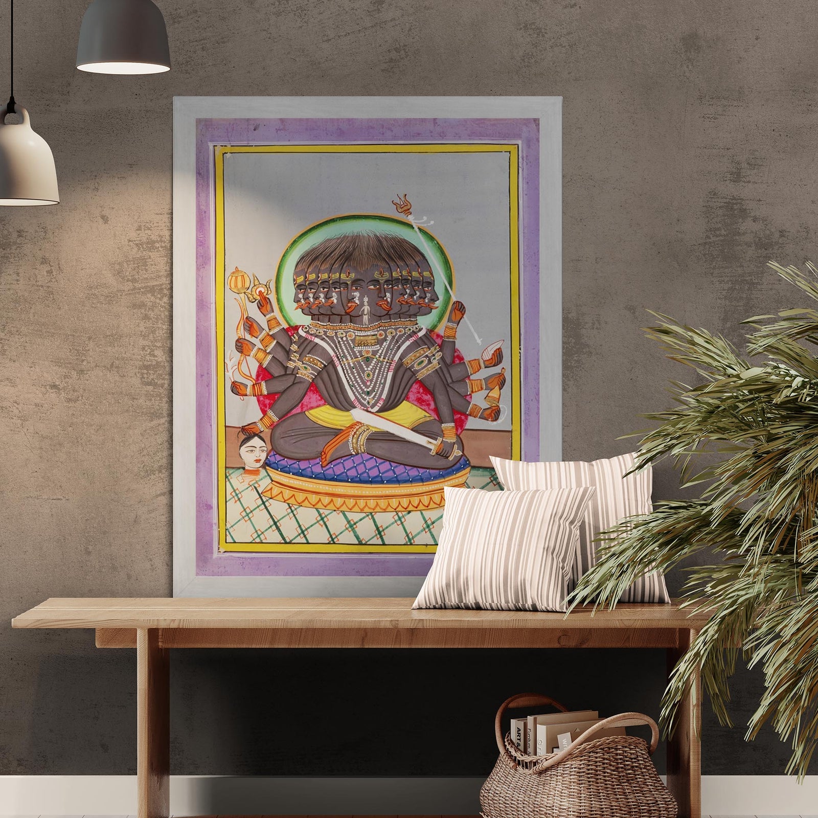 Purple Kali Ma Hindu Devotional Art | Sacred Tantric Feminine Meditation Deity | Yoga Fine Art Print