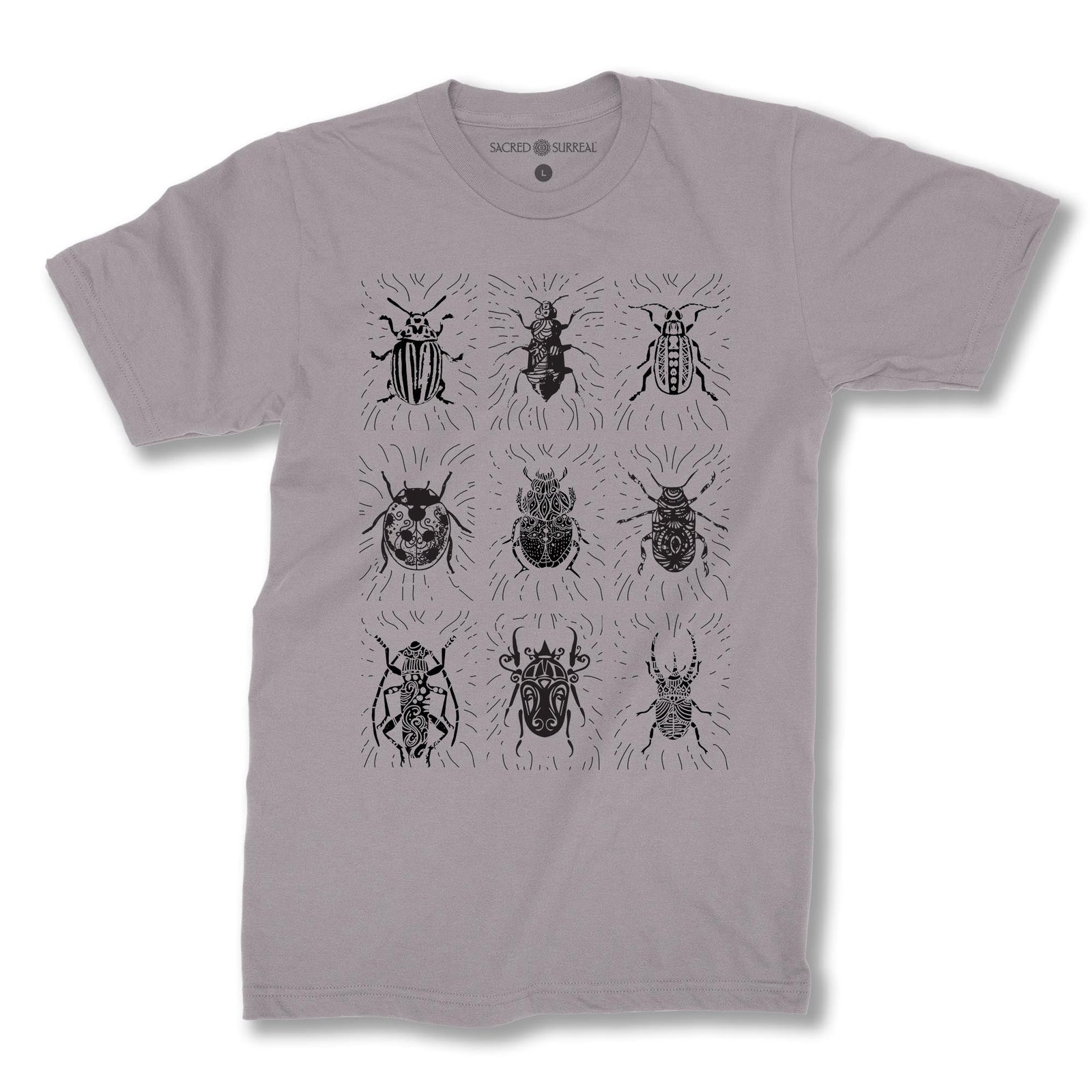 Sacred Scarab | The Order of Coleoptera Entomology | Sacred Insect Beetle Art Tee T-Shirt