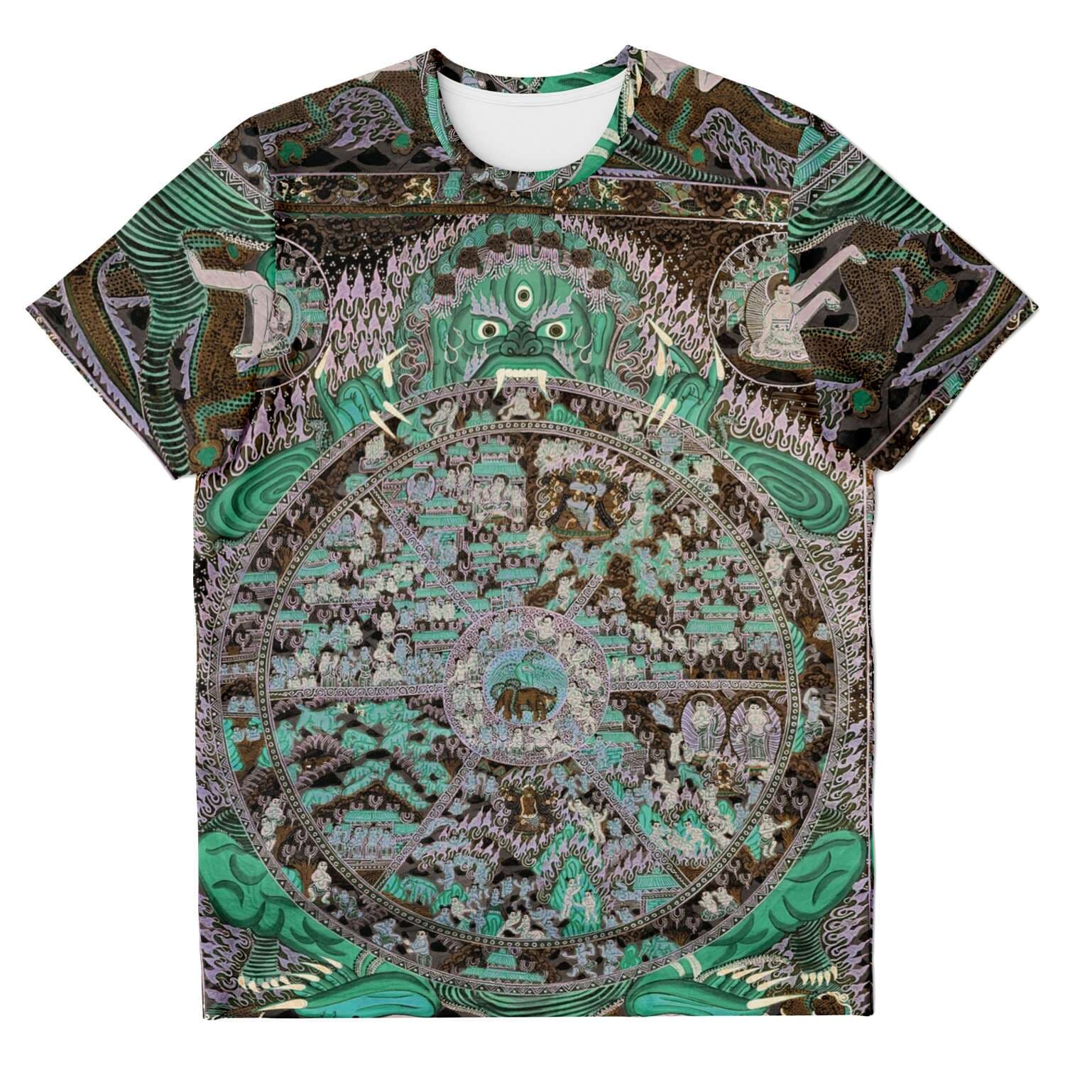 T-shirt XS Samsara: The Circle of Transmigration | The Law of Karma | Rebirth and Reincarnation | Buddhist Vintage T-Shirt