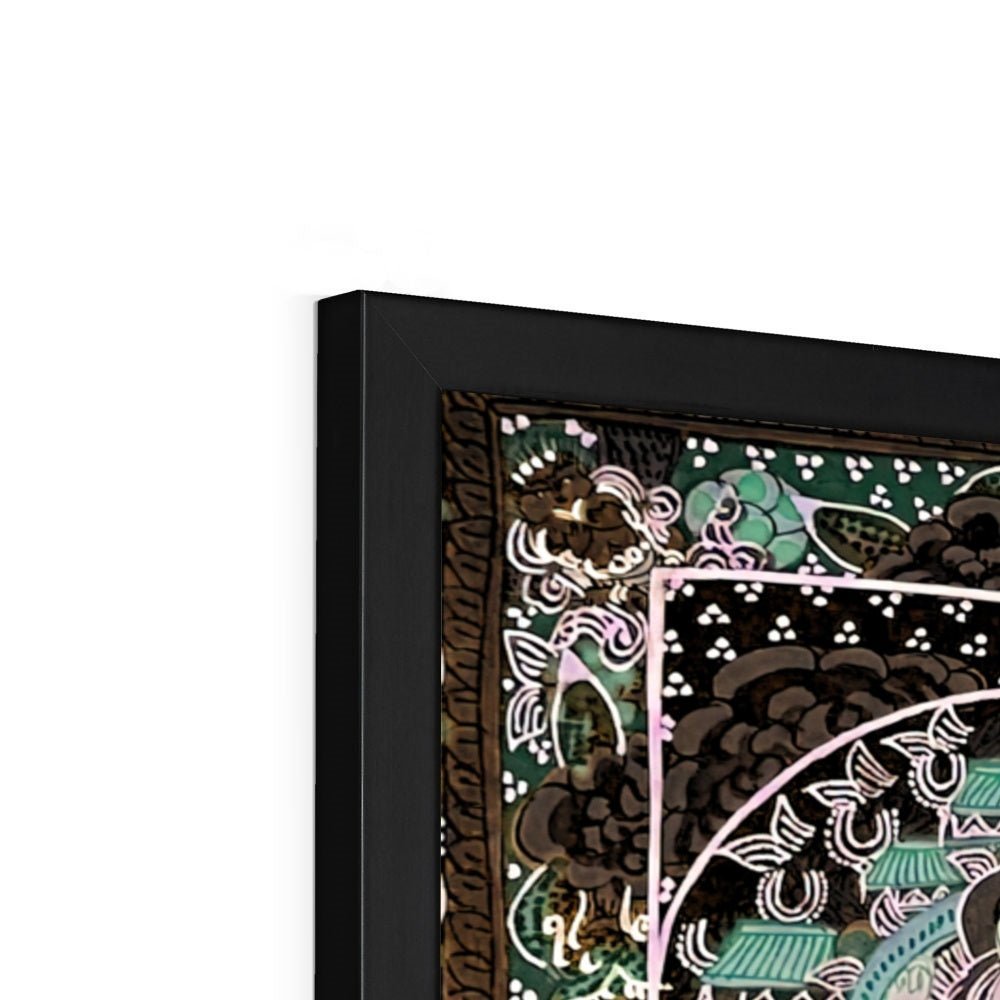 Samsara: The Circle of Transmigration Tibetan Buddhist Thangka Antique Framed Art Print