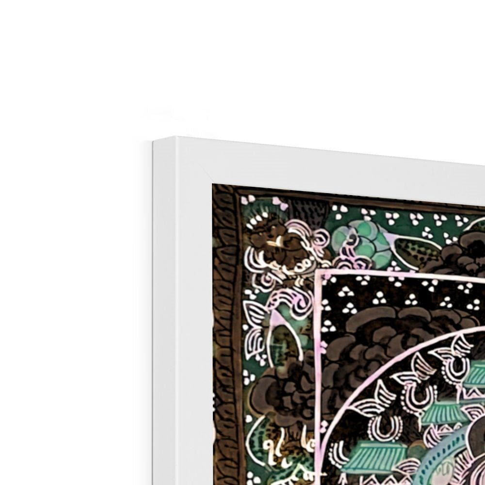 Samsara: The Circle of Transmigration Tibetan Buddhist Thangka Antique Framed Art Print