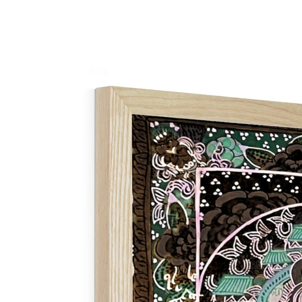 Samsara: The Circle of Transmigration Tibetan Buddhist Thangka Antique Framed Art Print