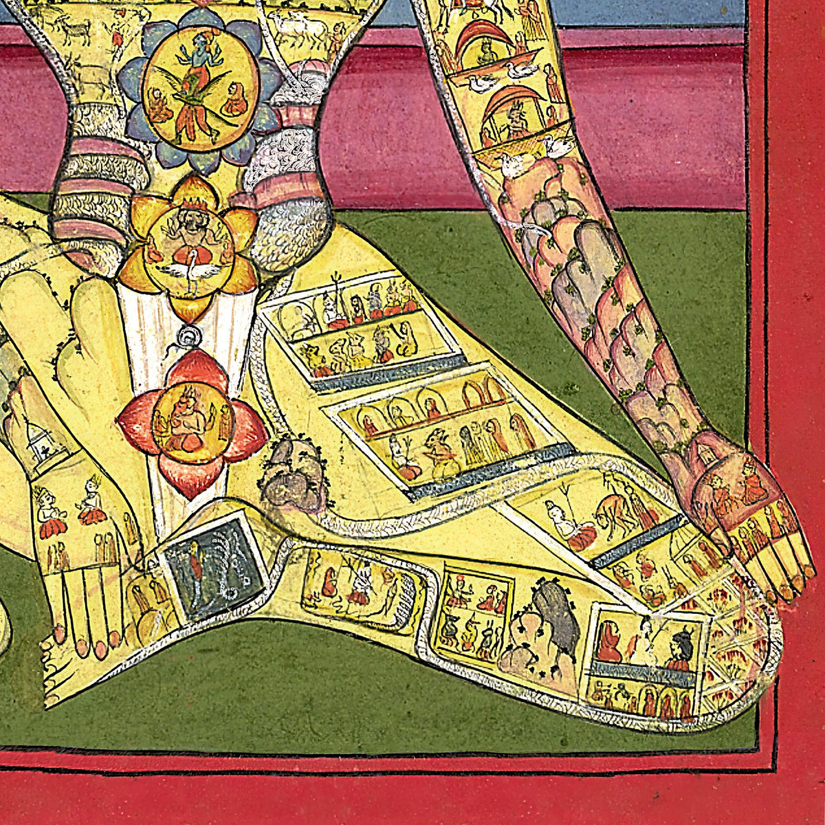 Sapta Chakra Print, Kundalini Yoga, Tibetan Indian Nadi, Cosmic Spiritual Energy Chart, Vintage Fine Art Print