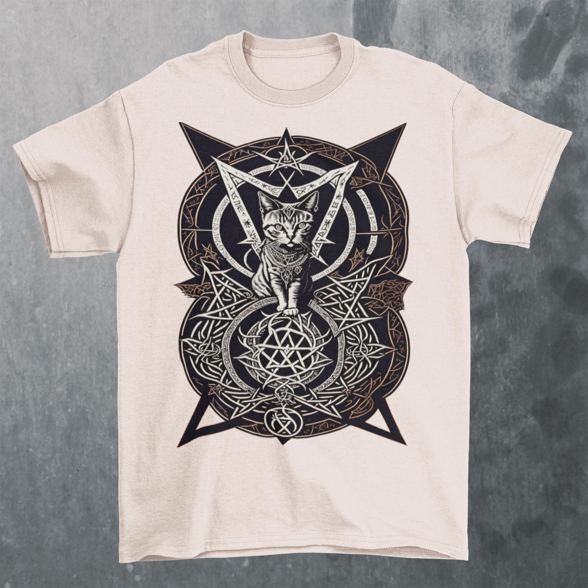 Satanic Cat Named Whiskers | Maybe Today Satan! | Church of Satan, Cute Occult Graphic Art T-shirt