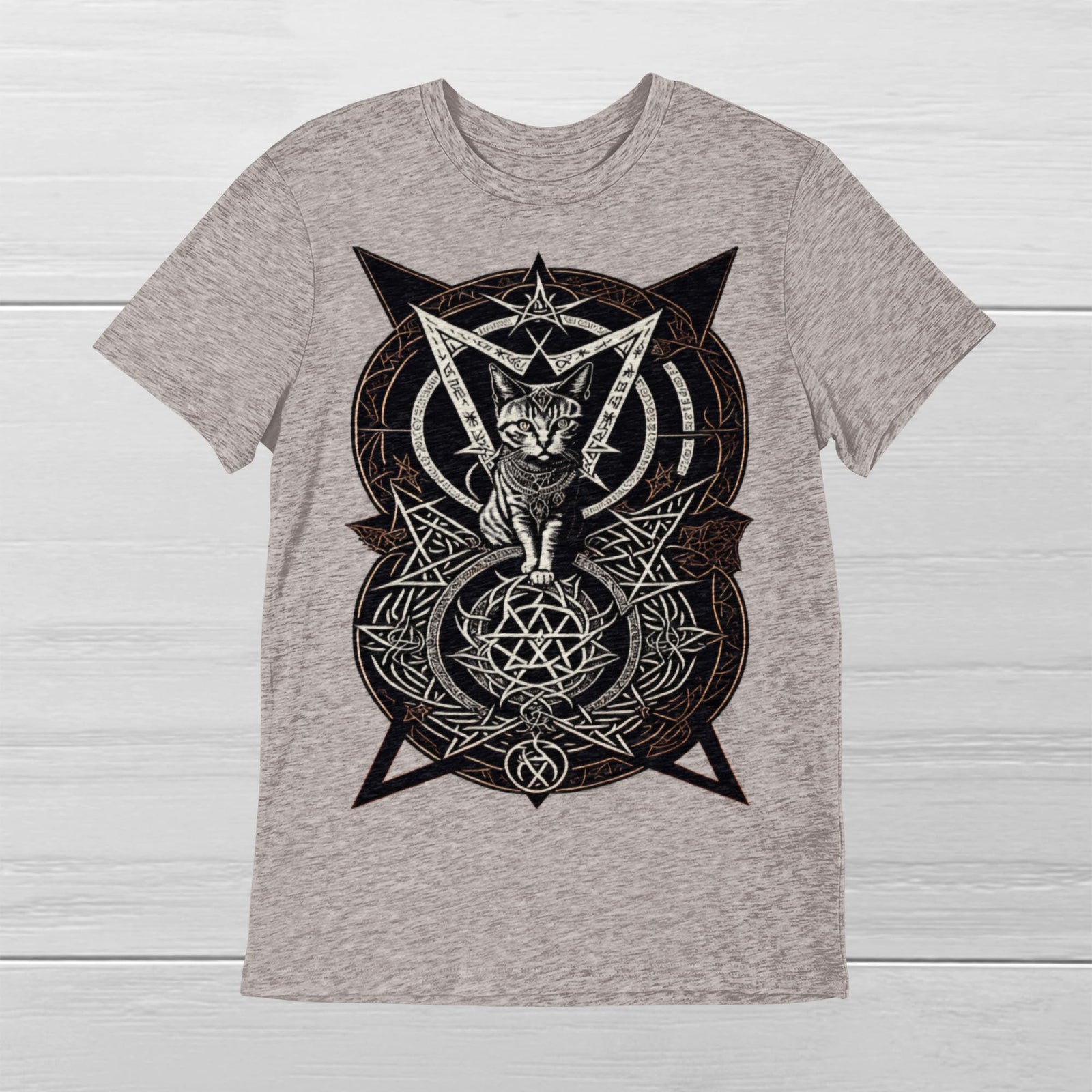 Satanic Cat Named Whiskers | Maybe Today Satan! | Church of Satan, Cute Occult Graphic Art T-shirt