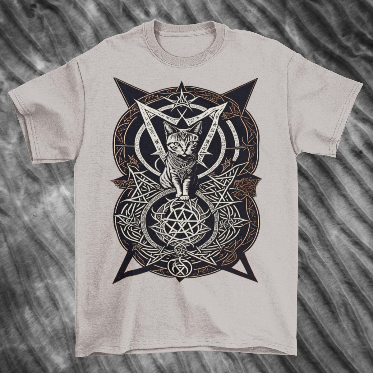 Satanic Cat Named Whiskers | Maybe Today Satan! | Church of Satan, Cute Occult Graphic Art T-shirt