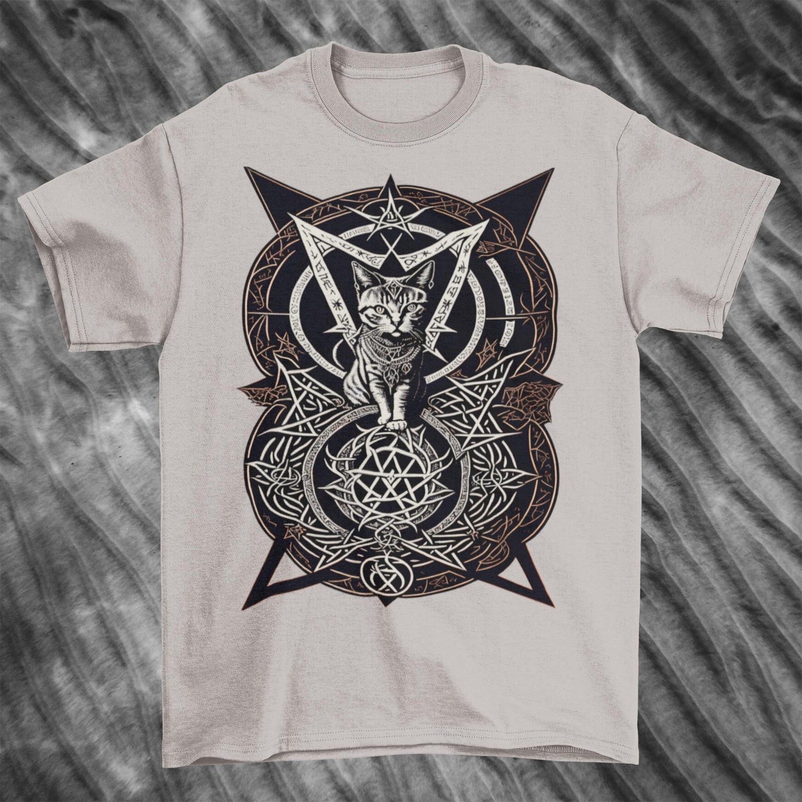 Satanic Cat Named Whiskers | Maybe Today Satan! | Church of Satan, Cute Occult Graphic Art T-shirt