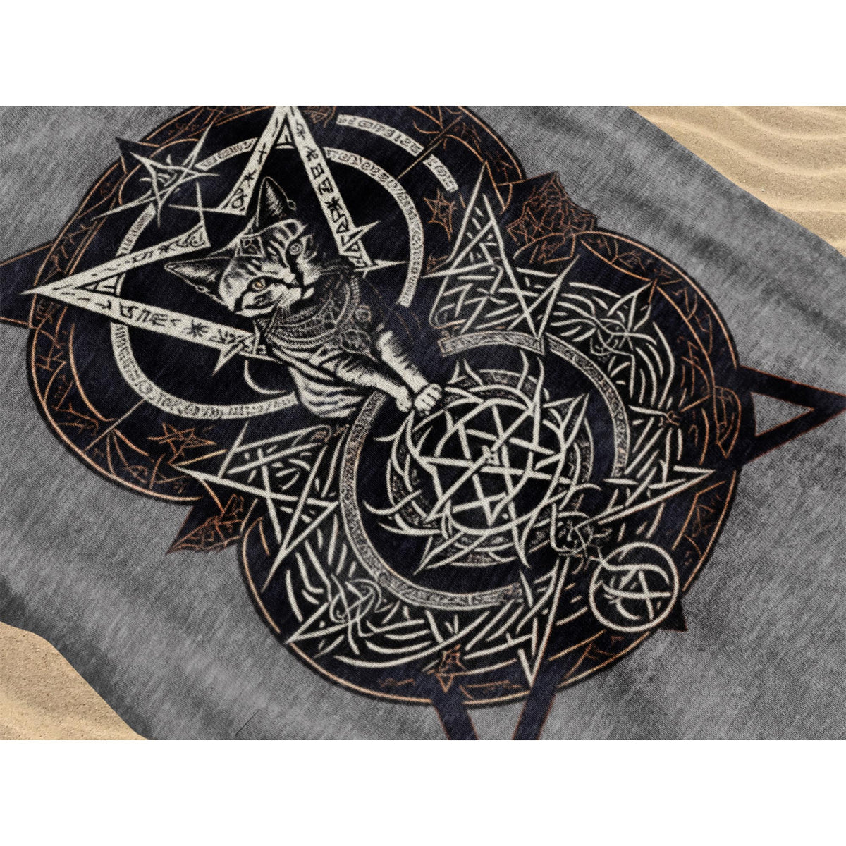 Satanic Cat Named Whiskers | Maybe Today Satan! | Church of Satan, Cute Occult Graphic Art T-shirt