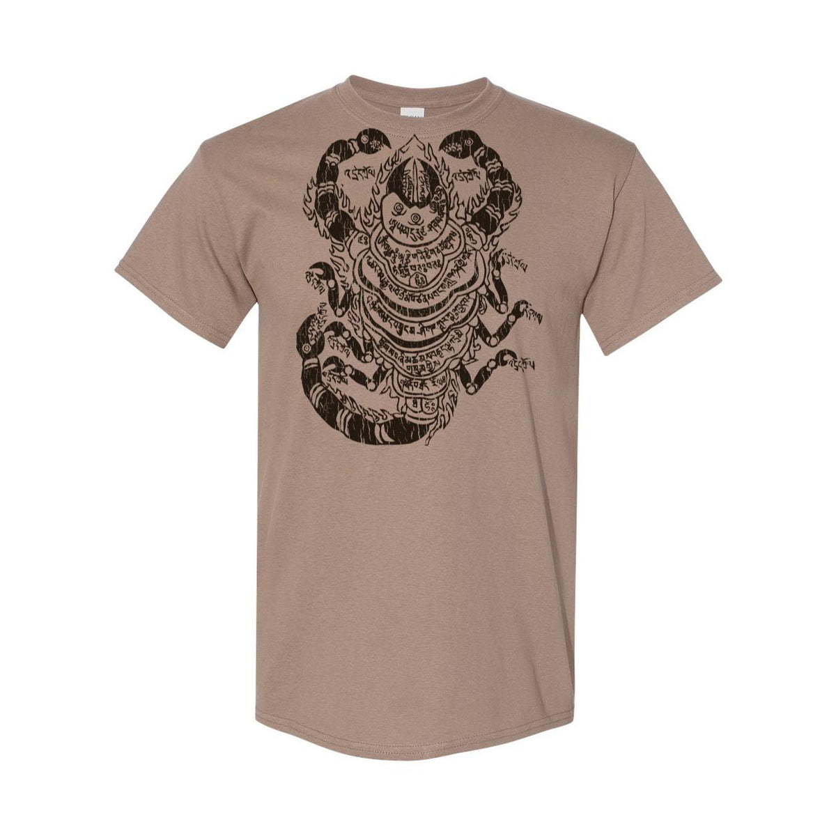 DTG T-Shirt S / Brown Savana Scorpion Charm Against Demons T-Shirt ~ Brown Savana