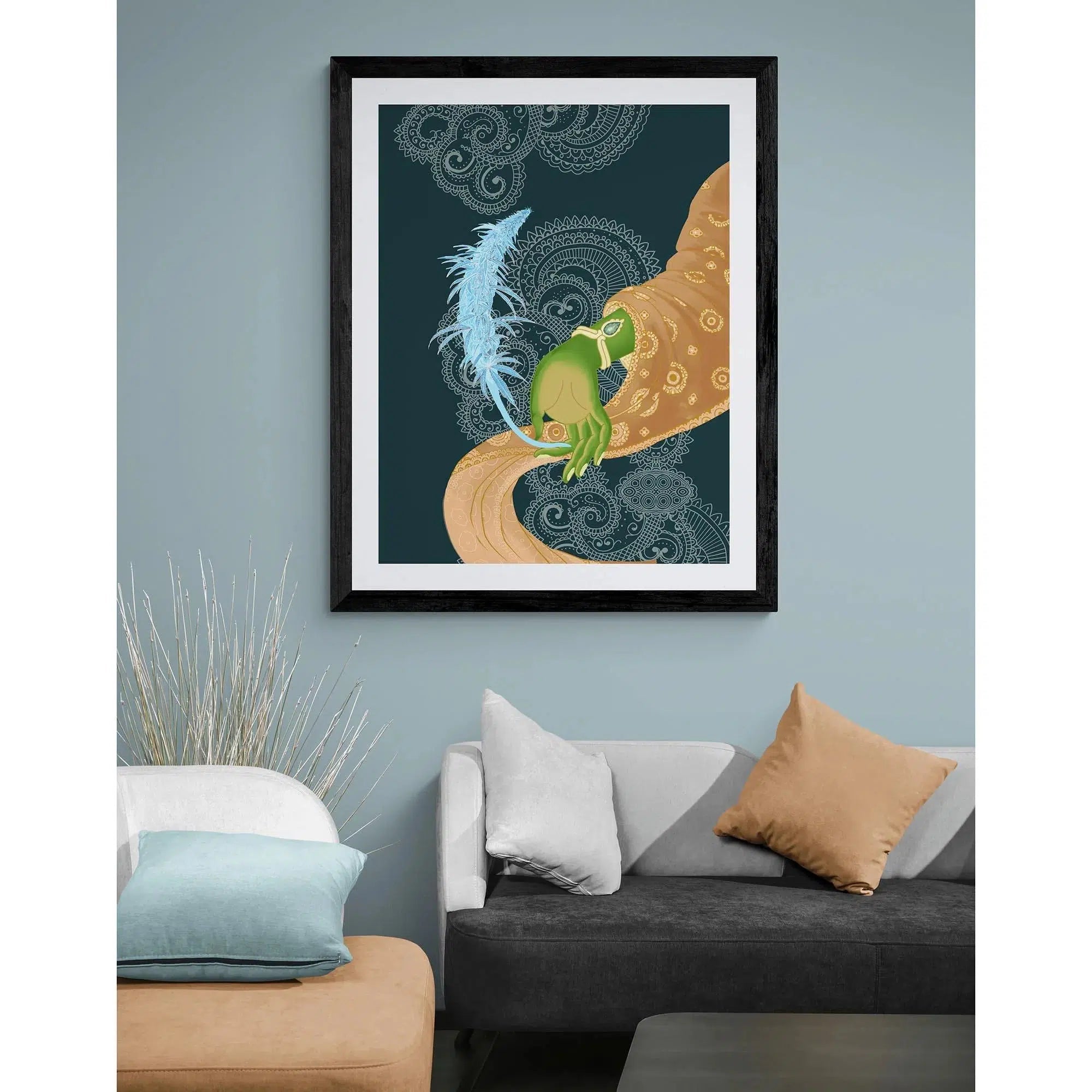 Fine art Sensimilla Mudra | Trippy Wall Art | Sacred Marijuana Wall Decor | Colorful Cannabis Buddha 420 Gift | Weed Wall Art, Fine Art Print