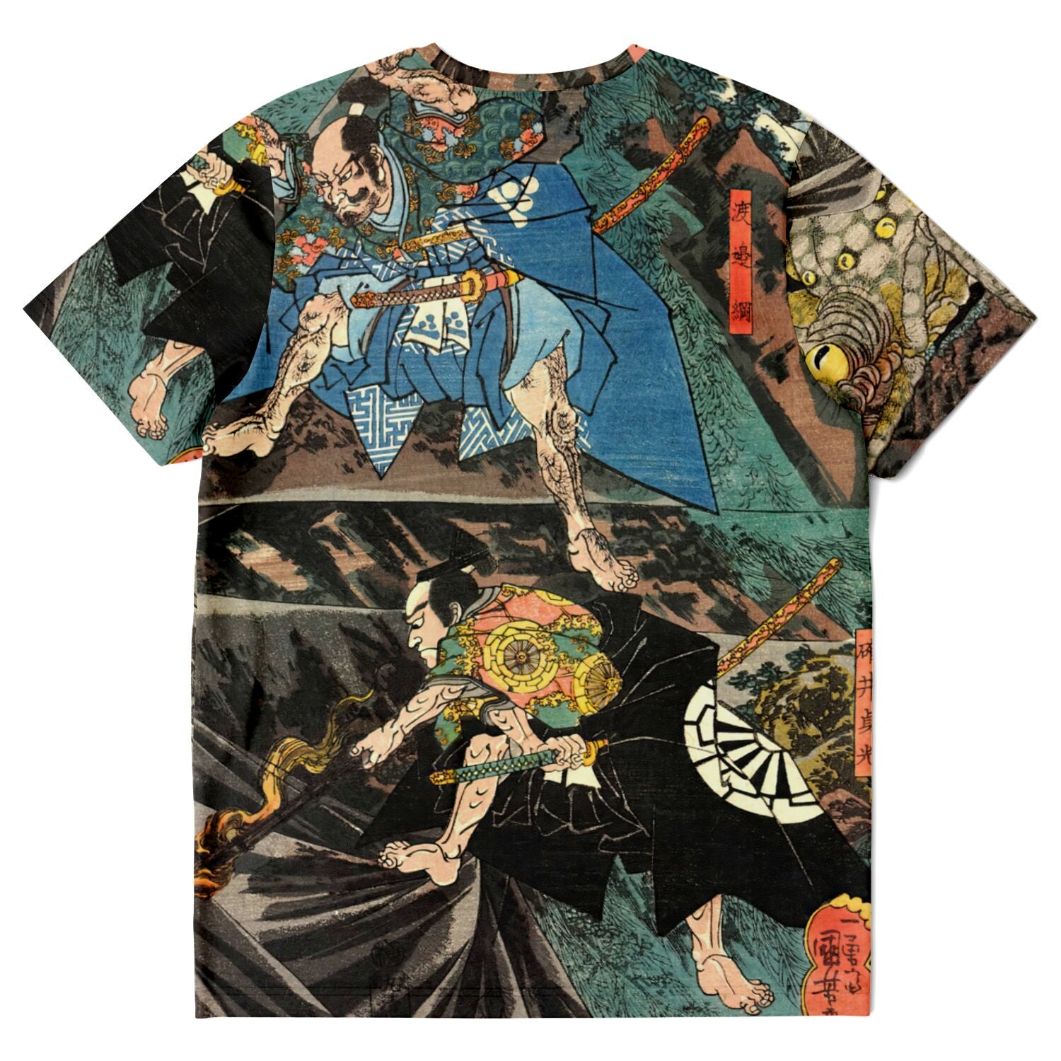 T-shirt XS Shape-Shifting Demon, Tsuchigumo the Earth Spider fights Raiko | Kuniyoshi Graphic Art T-Shirt