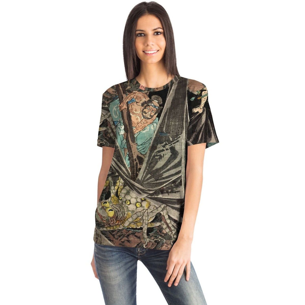 Shape-Shifting Demon, Tsuchigumo the Earth Spider fights Raiko | Kuniyoshi Graphic Art T-Shirt