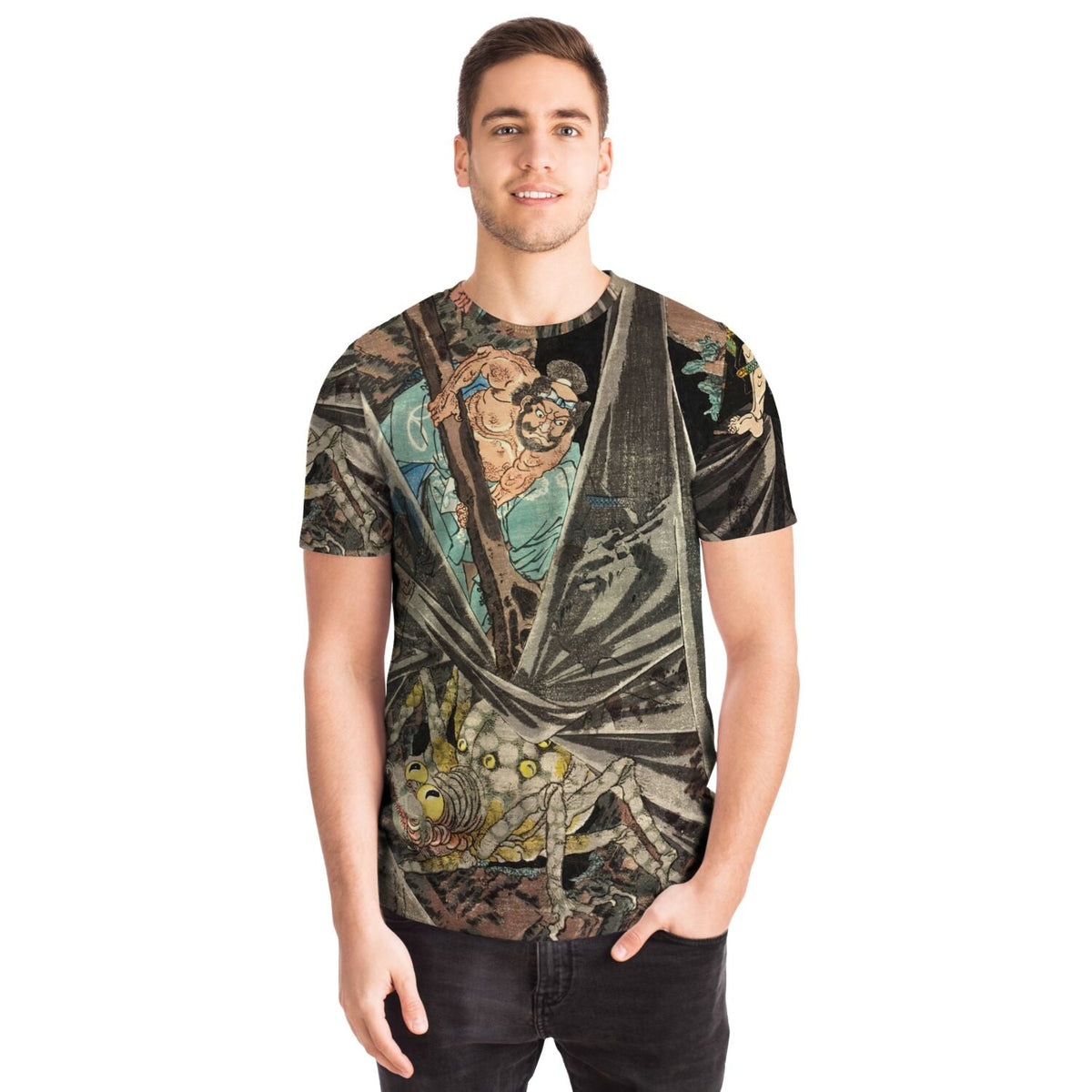 Shape-Shifting Demon, Tsuchigumo the Earth Spider fights Raiko | Kuniyoshi Graphic Art T-Shirt