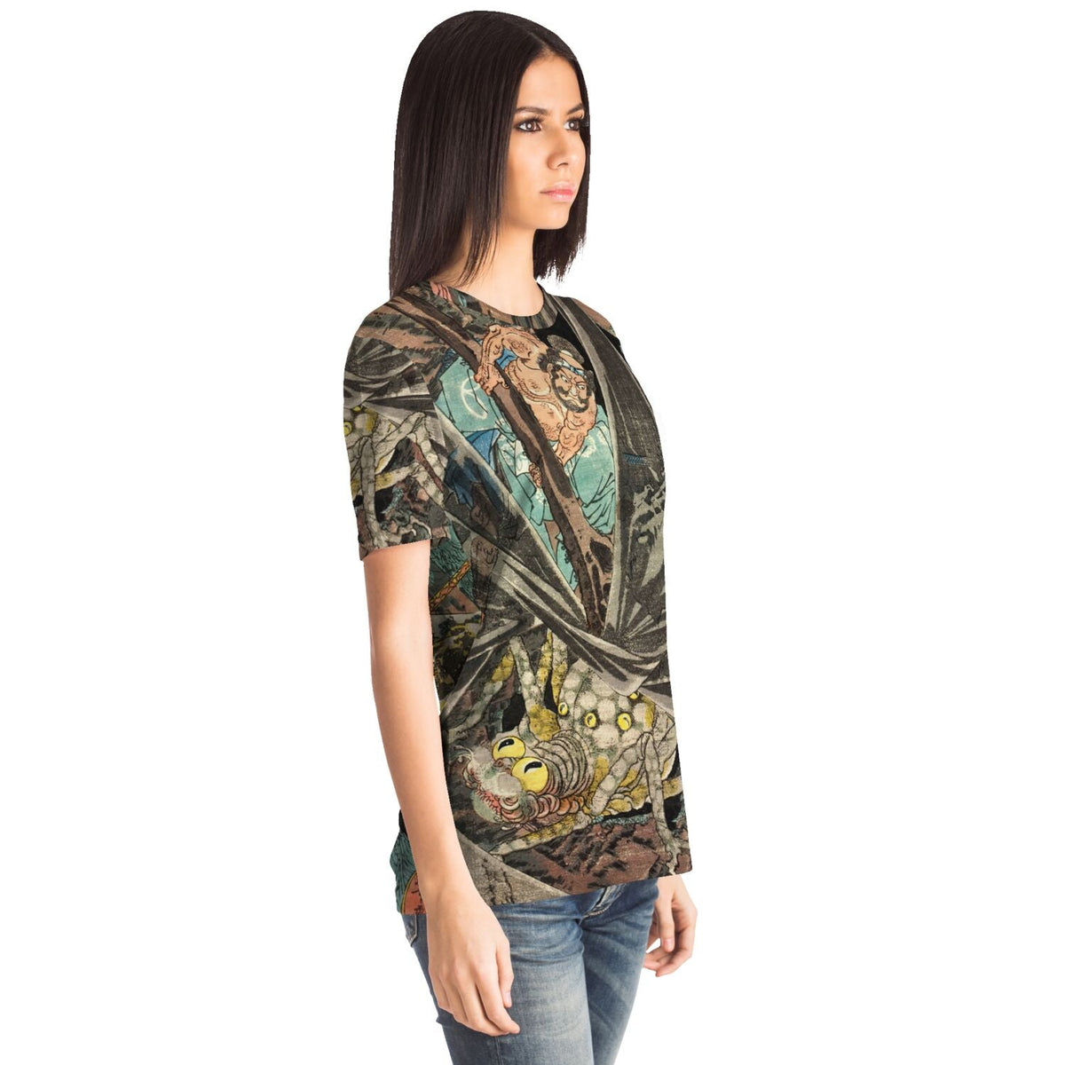 Shape-Shifting Demon, Tsuchigumo the Earth Spider fights Raiko | Kuniyoshi Graphic Art T-Shirt