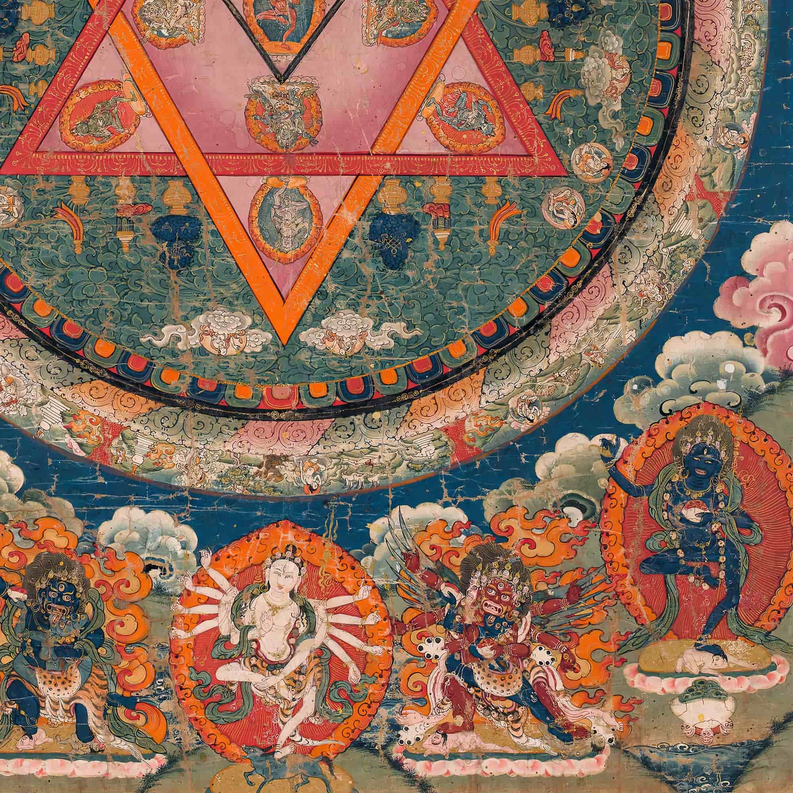 Shatkona Mandala, Hindu & Buddhist Sacred Geometry | Divine Feminine, Star of David Energy | Jewbu Graphic Art T-Shirt