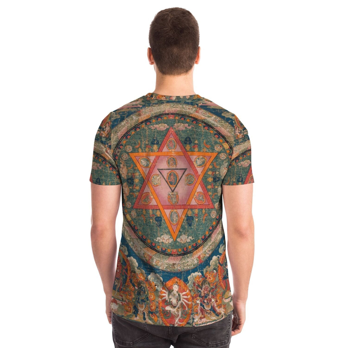 Shatkona Mandala, Hindu & Buddhist Sacred Geometry | Divine Feminine, Star of David Energy | Jewbu Graphic Art T-Shirt