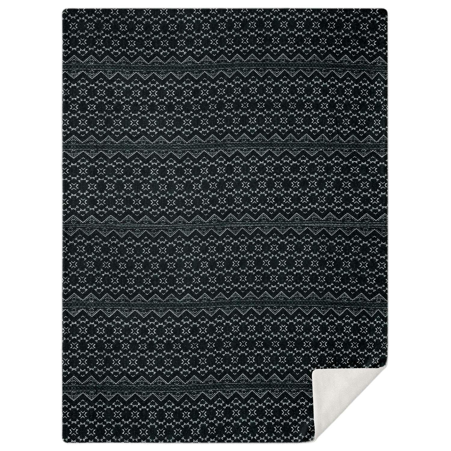 Premium Microfleece Blanket - AOP M Sherpa Fleece Blanket
